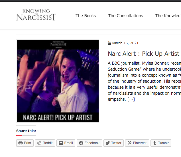 Self-Confessed Narcissist Con-Artist “HG Tudor” (narcsite.com) Gives Further Bogus Analysis On Trash BBC Hit-Piece About Street Attraction & Addy Agame (Proven Innocent) In Legally Fraudulent Scam Article Titled ‘Narc Alert Pick-Up Artists’